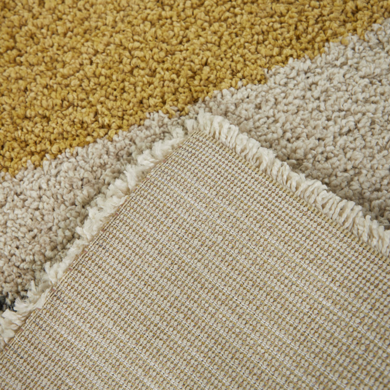 Mercury Row® Bonifay Performance Yellow/Gray/White Rug & Reviews Wayfair